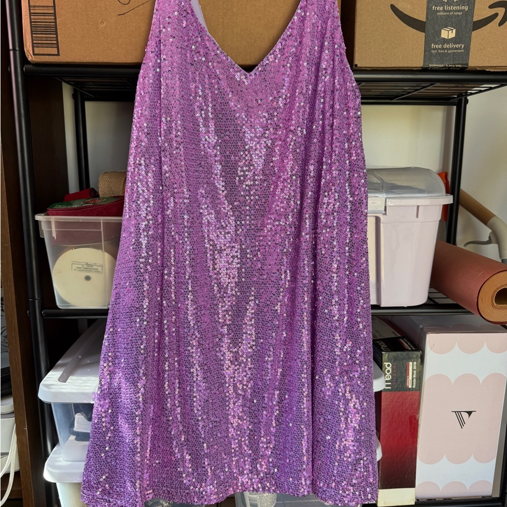Purple Sequin Dress